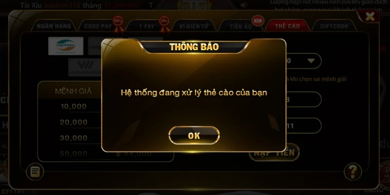 Các bạn nên kiểm tra lại thông tin nếu giao dịch không thành công