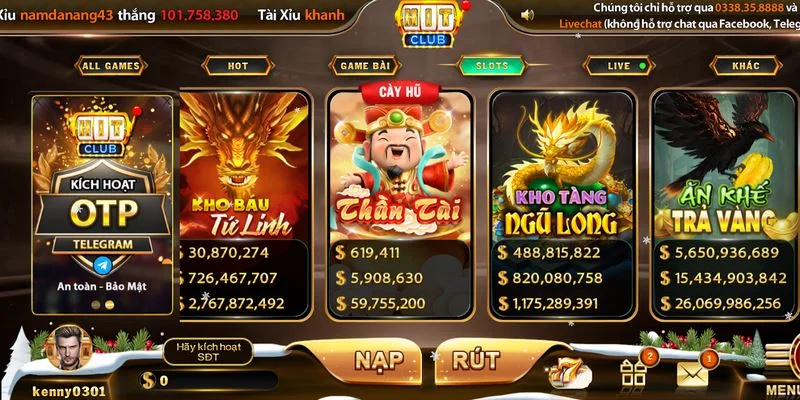 Trò chơi Nổ Hũ tại Hit Club nổi bật với đa dạng game hay